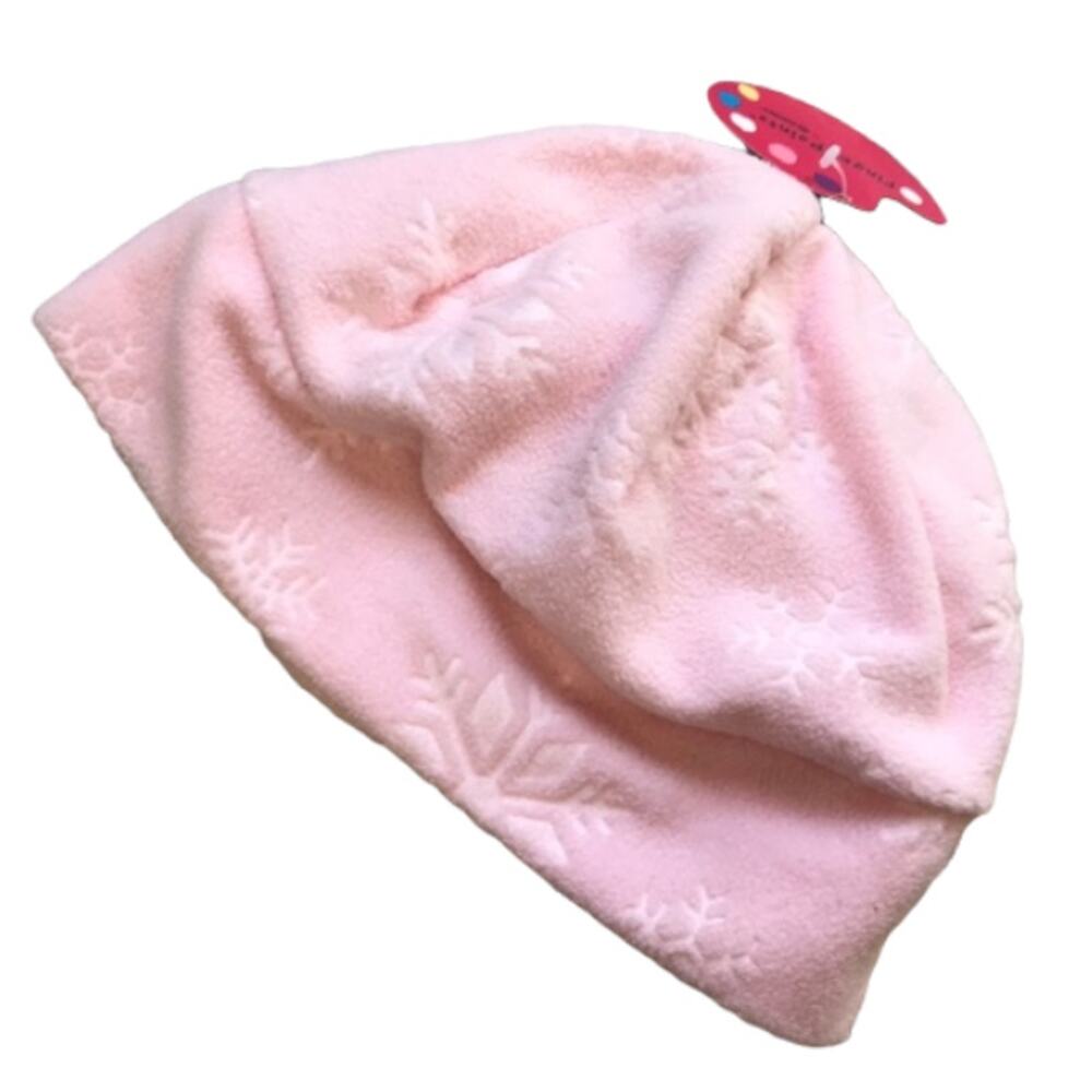Swany Girls Hat 3 4 5 6 Fleece Beanie Pink Embossed Finger Paints‎ NEW